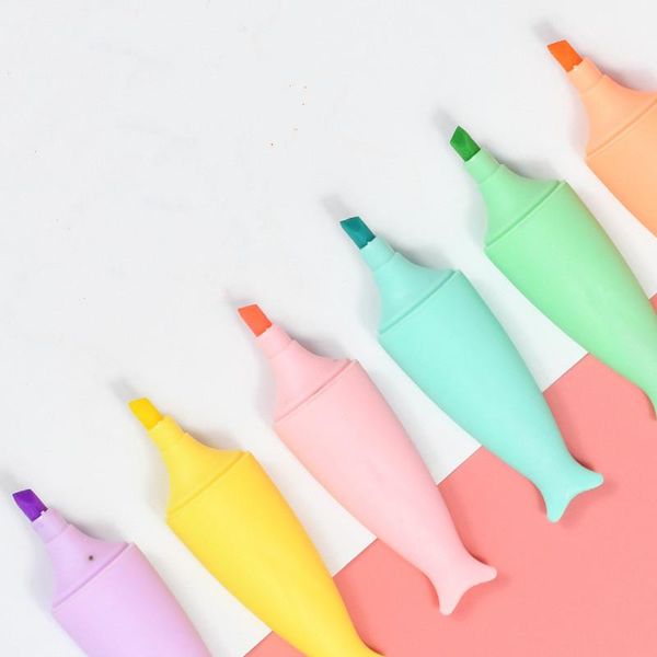 cute korean 6-color fish-shaped highlighter invincible color marker pen set of coloring pens for students and children highlighters, Black;red
cute korean 6-color fish-shaped highlighter invincible color marker pen set of coloring pens for students and children highlighters, Black;red