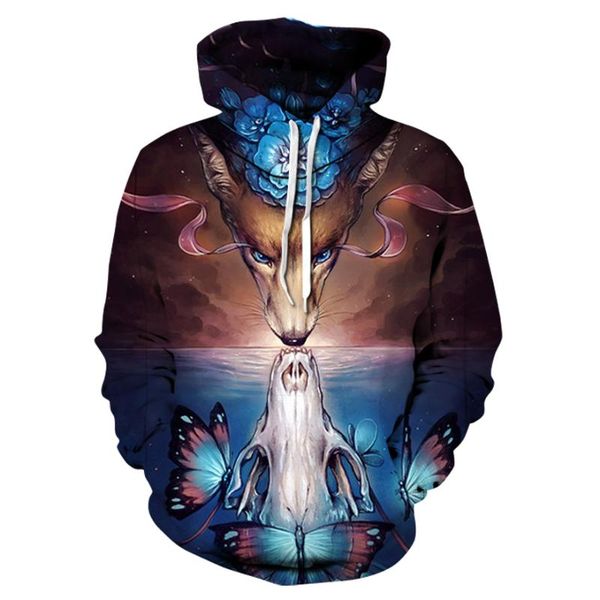 men's hoodies & sweatshirts spring and autumn animal deer print 3d women's youth fashion street hip-hop long-sleeved, Black
men's hoodies & sweatshirts spring and autumn animal deer print 3d women's youth fashion street hip-hop long-sleeved, Black