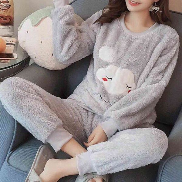 pajama thick flannel warm winter womens sleepwears set long sleeve full trousers two piece pajamas animal cartoon owl, Black;red
pajama thick flannel warm winter womens sleepwears set long sleeve full trousers two piece pajamas animal cartoon owl, Black;red