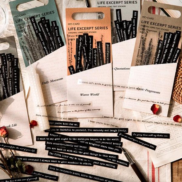 gift wrap 40pcs/pack stripe stickers life pack excerpts black white vintage diary decoration material retro stationery supplies
gift wrap 40pcs/pack stripe stickers life pack excerpts black white vintage diary decoration material retro stationery supplies