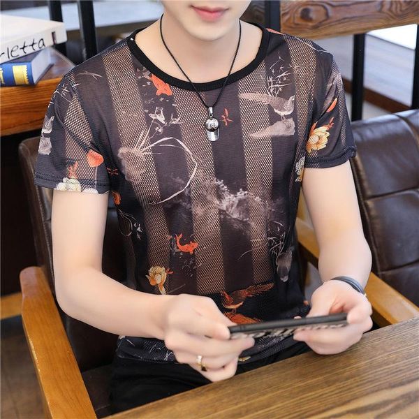 men's hoodies & sweatshirts 2021 summer ice silk short-sleeved t-shirt round neck trendy all-match water printing hollow breathable sho, Black
men's hoodies & sweatshirts 2021 summer ice silk short-sleeved t-shirt round neck trendy all-match water printing hollow breathable sho, Black