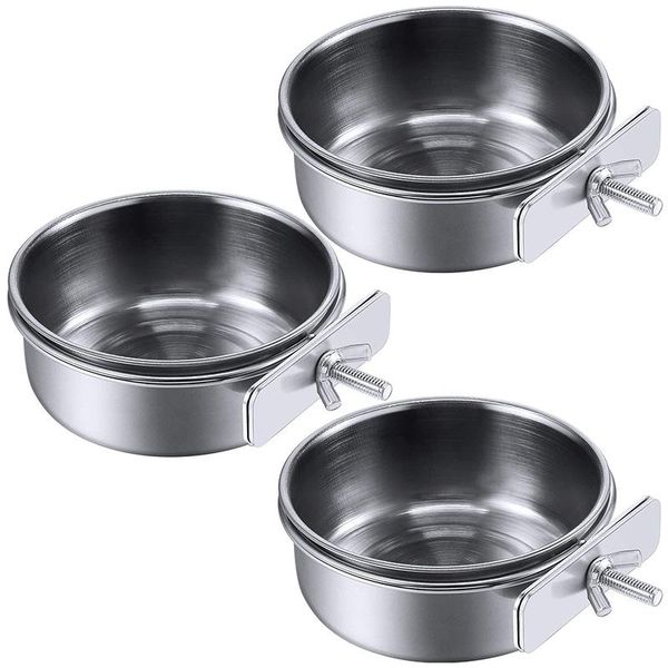 3-piece bird feeder cup stainless steel parrot animal cage water bowl s other supplies
3-piece bird feeder cup stainless steel parrot animal cage water bowl s other supplies