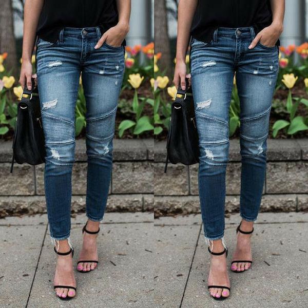 women's jeans women high waist denim skinny pants ripped destroyed stretch slim pencil trousers lady spring jean, Blue
women's jeans women high waist denim skinny pants ripped destroyed stretch slim pencil trousers lady spring jean, Blue