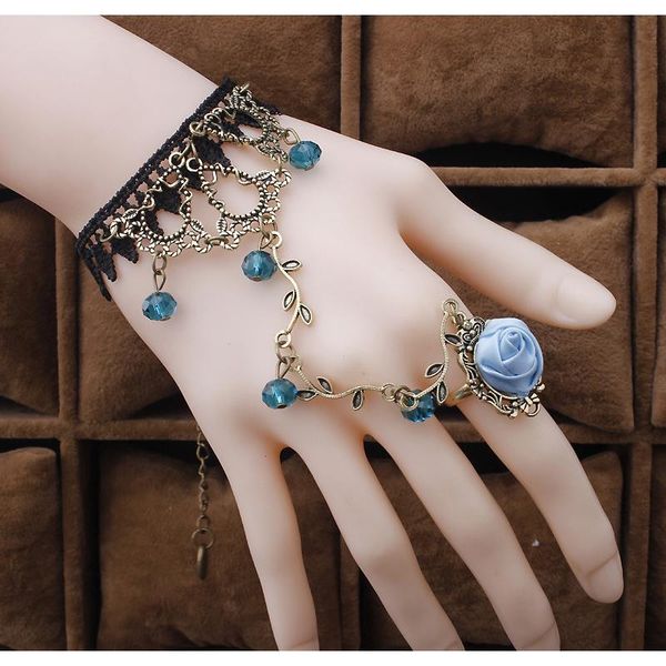link, chain fashion gothic bracelet black lace finger hand harness women bracelets metal crystal charm steampunk lady vintage jewelry
link, chain fashion gothic bracelet black lace finger hand harness women bracelets metal crystal charm steampunk lady vintage jewelry