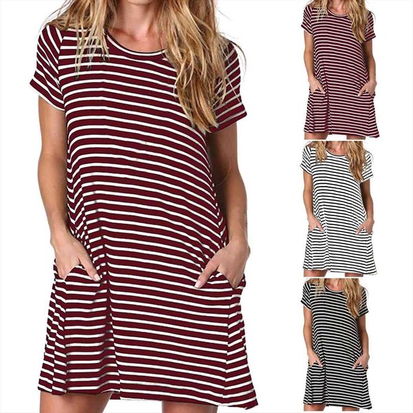 short sleeve o neck women dress printing pocket plus size sleep loose vestido de mujer summer, Black;gray
short sleeve o neck women dress printing pocket plus size sleep loose vestido de mujer summer, Black;gray