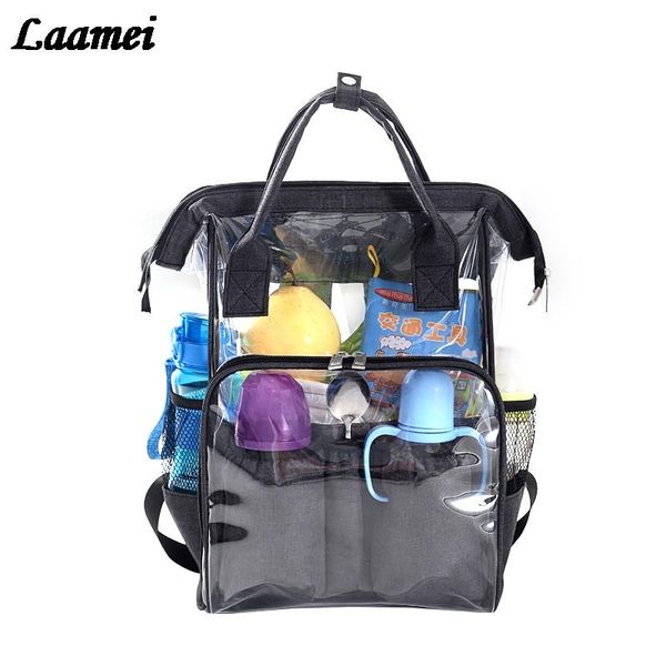 outdoor bags transparent bag waterproof backpack for mom nappy large capacity baby travel mummy designer nursing mochila