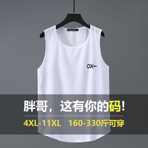 men' tank 11xl large ice silk waistcoat mesh men' thin style add weight to increase waistband tide wear out fat body building e, White;black
men' tank 11xl large ice silk waistcoat mesh men' thin style add weight to increase waistband tide wear out fat body building e, White;black