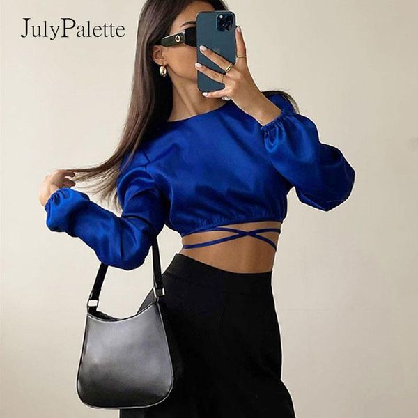 women's blouses & shirts julypalette fashion high street backless bandage short women autumn satin o-neck long sleeve shirt white blac
women's blouses & shirts julypalette fashion high street backless bandage short women autumn satin o-neck long sleeve shirt white blac