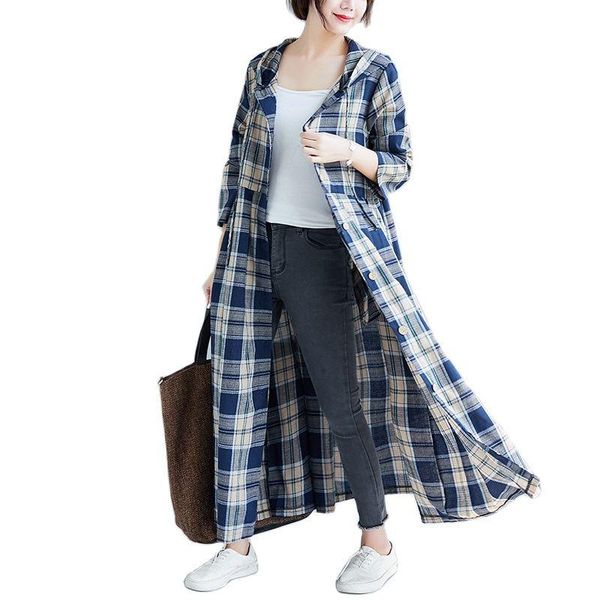 women's trench coats women autumn long hooded coat 2021 female cotton and linen overcoat ladies lattice windbreaker lady casual b, Tan;black
women's trench coats women autumn long hooded coat 2021 female cotton and linen overcoat ladies lattice windbreaker lady casual b, Tan;black