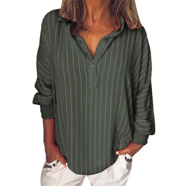 women autumn lapel neck long-sleeved striped elegant blouse work office polyester casual shirt and jj30 women's blouses & shirts, White
women autumn lapel neck long-sleeved striped elegant blouse work office polyester casual shirt and jj30 women's blouses & shirts, White