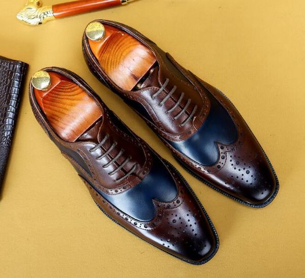 dress shoes fashion oxfords business pointed toe brogue lace up genuine leather carved men's, Black
dress shoes fashion oxfords business pointed toe brogue lace up genuine leather carved men's, Black