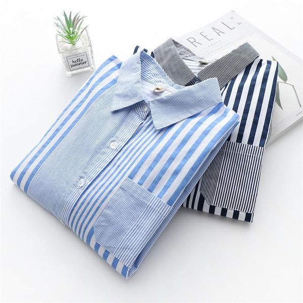 women's blouses & shirts 2021 women cotton and feminine blouse long sleeve casual striped turn-down collar ol style slim, White
women's blouses & shirts 2021 women cotton and feminine blouse long sleeve casual striped turn-down collar ol style slim, White
