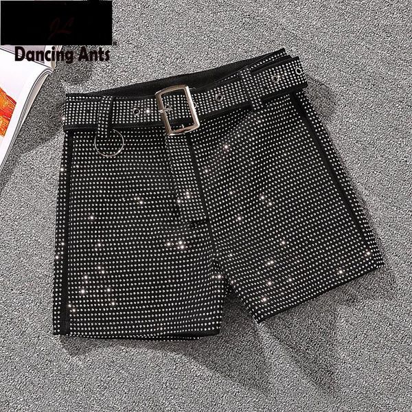 women shorts high waist wide-leg loose short trousers korean style black diamond sashes casual female 2021 fashion women's, White;black
women shorts high waist wide-leg loose short trousers korean style black diamond sashes casual female 2021 fashion women's, White;black