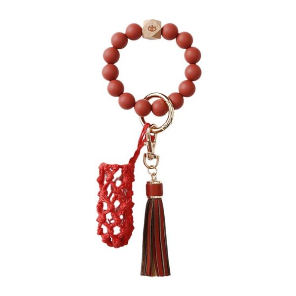 keychains wrist keychain silicone bracelet car keychain, women's beaded wristband can store perfume, Silver
keychains wrist keychain silicone bracelet car keychain, women's beaded wristband can store perfume, Silver