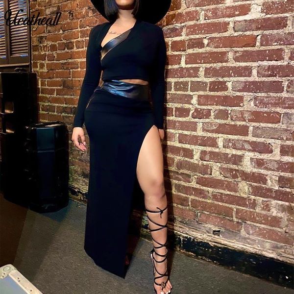 women holow out long sleeve dress punleather patchwork 2021 winter side split bodycon robe birthday party night dresses casual, Black;gray
women holow out long sleeve dress punleather patchwork 2021 winter side split bodycon robe birthday party night dresses casual, Black;gray