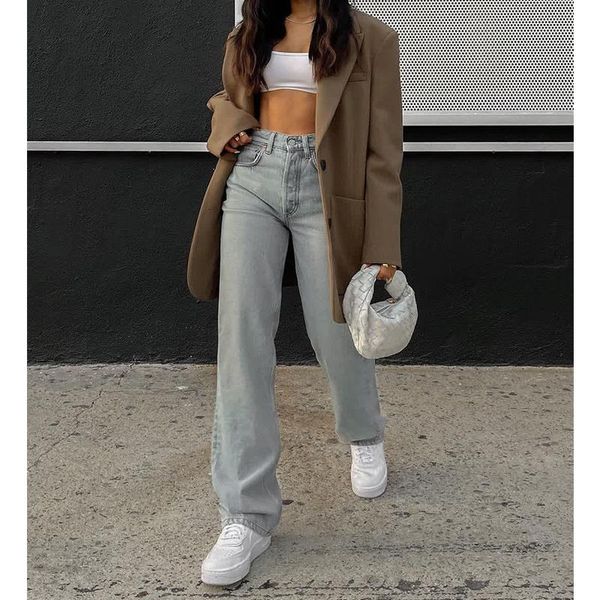 women's jeans woman high waist baggy mom blue washed denim pants trousers female vintage blazer fashion elegant brown 2021
women's jeans woman high waist baggy mom blue washed denim pants trousers female vintage blazer fashion elegant brown 2021