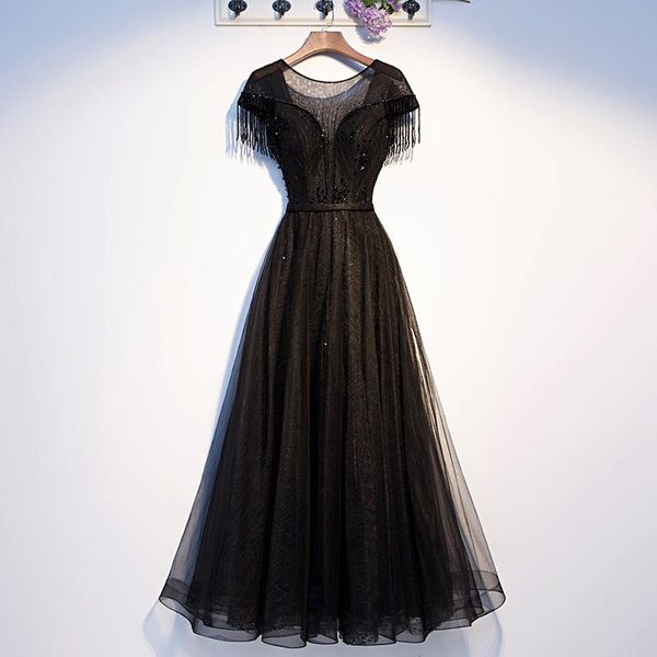 party dresses sequins evening dress backless o-neck appliques beading short sleeves black a-line floor-length formal gown woman b391, White;black
party dresses sequins evening dress backless o-neck appliques beading short sleeves black a-line floor-length formal gown woman b391, White;black