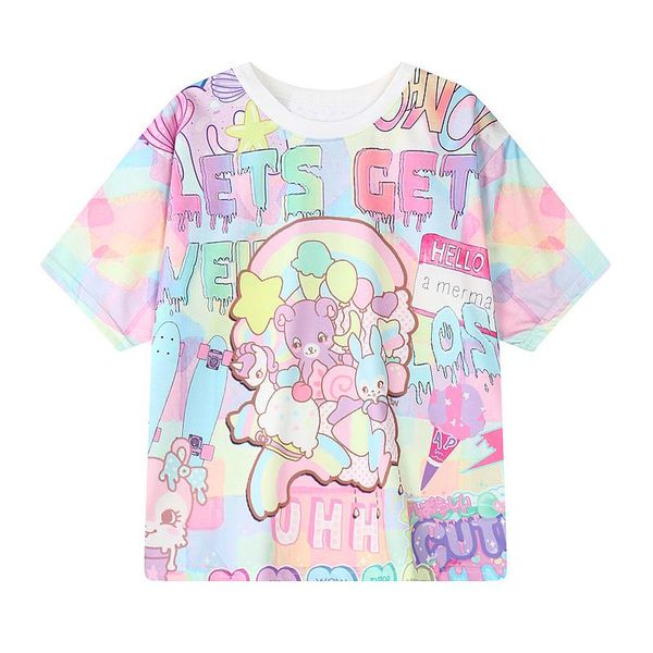 women summer harajuku t-shirts japan street style casual cute cartoon tees for girls kawaii short sleeve shirt female loose women's t-, White
women summer harajuku t-shirts japan street style casual cute cartoon tees for girls kawaii short sleeve shirt female loose women's t-, White
