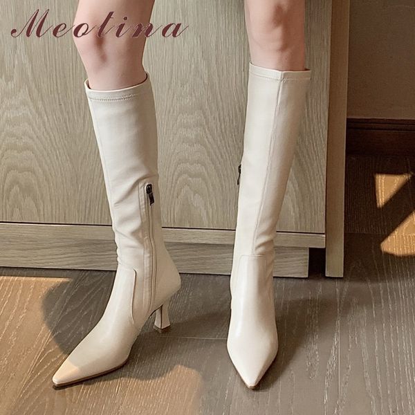 meotina genuine leather high heel long boots women pointed toe thin heels boots shoes zipper fashion knee high boots beige 33-40 210520, Black
meotina genuine leather high heel long boots women pointed toe thin heels boots shoes zipper fashion knee high boots beige 33-40 210520, Black