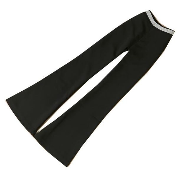 women's pants & capris 2021 summer high waist beading women long office lady flare trousers, Black;white
women's pants & capris 2021 summer high waist beading women long office lady flare trousers, Black;white