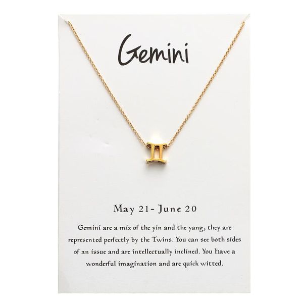 pendant necklaces minimalist gemini for women 12 constellation zodiac chains necklace gold color valentine's gifts fashion jewelry, Silver
pendant necklaces minimalist gemini for women 12 constellation zodiac chains necklace gold color valentine's gifts fashion jewelry, Silver
