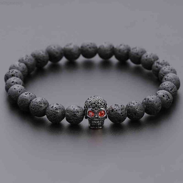 classic skull pave cubic zirconia vintage 8mm lava stone strand bracelet for men jewelry gift, Red;brown
classic skull pave cubic zirconia vintage 8mm lava stone strand bracelet for men jewelry gift, Red;brown
