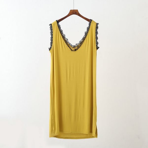2021 summer new loose modal women nightgown sleeveless nightdress casual sleepwear soft breathable home dressby air, Black;red
2021 summer new loose modal women nightgown sleeveless nightdress casual sleepwear soft breathable home dressby air, Black;red