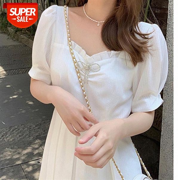 net red sweet waist slimming square collar french bellflower short-sleeved dress female popular skirt #2l2n, Black;gray
net red sweet waist slimming square collar french bellflower short-sleeved dress female popular skirt #2l2n, Black;gray