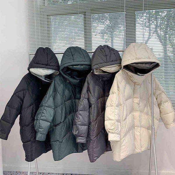 fitaylor winter women 90% white duck down coat jacket loose medium female parka oversize snow light feather outwear 211130, Black
fitaylor winter women 90% white duck down coat jacket loose medium female parka oversize snow light feather outwear 211130, Black