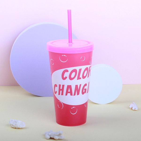 650ml Color Changing PP Plastic Cup Reusable Party Water Beverage Mug with Straws Variable Colors Tumblers GGA4352, Multi-color
650ml Color Changing PP Plastic Cup Reusable Party Water Beverage Mug with Straws Variable Colors Tumblers GGA4352, Multi-color