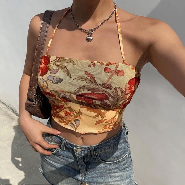 women's tanks & camis floral grunge crop y2k mesh see through corset frill cross halter sweats tank summer party clubwear camisole, White
women's tanks & camis floral grunge crop y2k mesh see through corset frill cross halter sweats tank summer party clubwear camisole, White