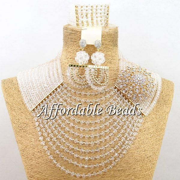 earrings & necklace shining african bridal jewelry set wedding beads wholesale abw110, Silver
earrings & necklace shining african bridal jewelry set wedding beads wholesale abw110, Silver