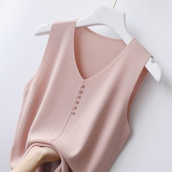 women's tanks & camis 2021 summer vest for women solid color ice silk v-neck sleeveless knitted vests thin casual top, White
women's tanks & camis 2021 summer vest for women solid color ice silk v-neck sleeveless knitted vests thin casual top, White