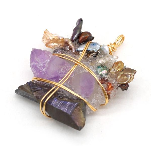 charms natural stone irregular crystal bud wound gold thread pearl pendant for jewelry making charm diy earring necklace accessories, Bronze;silver
charms natural stone irregular crystal bud wound gold thread pearl pendant for jewelry making charm diy earring necklace accessories, Bronze;silver