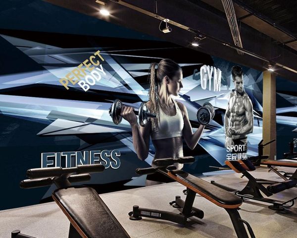 wallpapers mural custom 3d po sport fitness painting background wall beautiful muscle man gym cool wallpaper