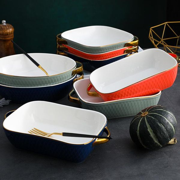 dishes & plates ceramic baking plate dinner salad snack serving creative with handle microwave oven deep tableware tray
dishes & plates ceramic baking plate dinner salad snack serving creative with handle microwave oven deep tableware tray