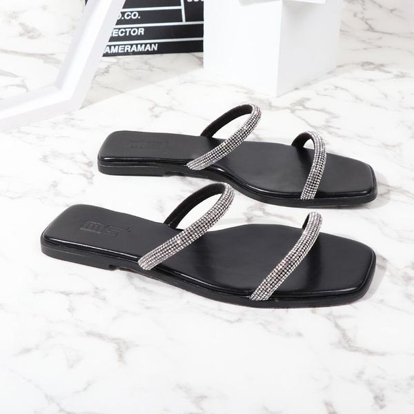slippers female shoes flat luxury slides 2021 designer summer soft concise basic sequined cloth rubber fabric pu bling wom, Black
slippers female shoes flat luxury slides 2021 designer summer soft concise basic sequined cloth rubber fabric pu bling wom, Black