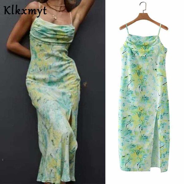 klkxmyt za dress women sling midi dresses woman summer sleeveless ruched thin strap backless hem split casual 210527, Black;gray
klkxmyt za dress women sling midi dresses woman summer sleeveless ruched thin strap backless hem split casual 210527, Black;gray