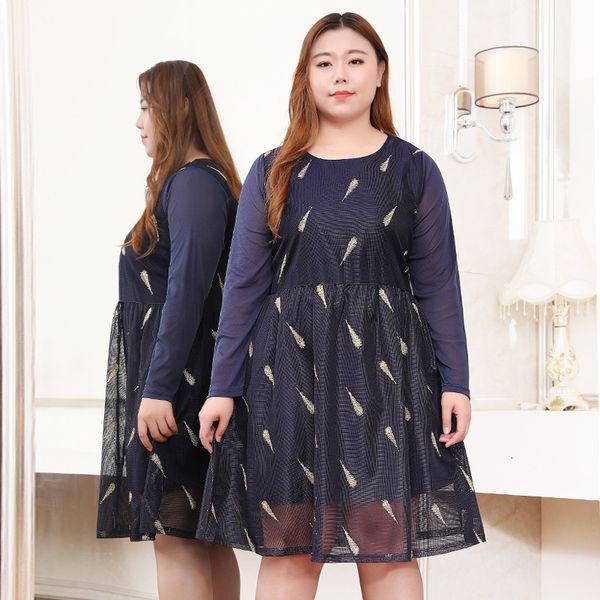dress plus size 4xl 6xl 8xl 10xl women's fashions spring embroidered slivers ed in long sleeve big sliming tunic for mujer, Black;gray
dress plus size 4xl 6xl 8xl 10xl women's fashions spring embroidered slivers ed in long sleeve big sliming tunic for mujer, Black;gray
