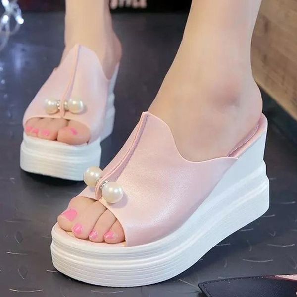 sandals womail casual solid pearl slippers women's bottom shoes for women heels waterproof shoe wedge, Black
sandals womail casual solid pearl slippers women's bottom shoes for women heels waterproof shoe wedge, Black