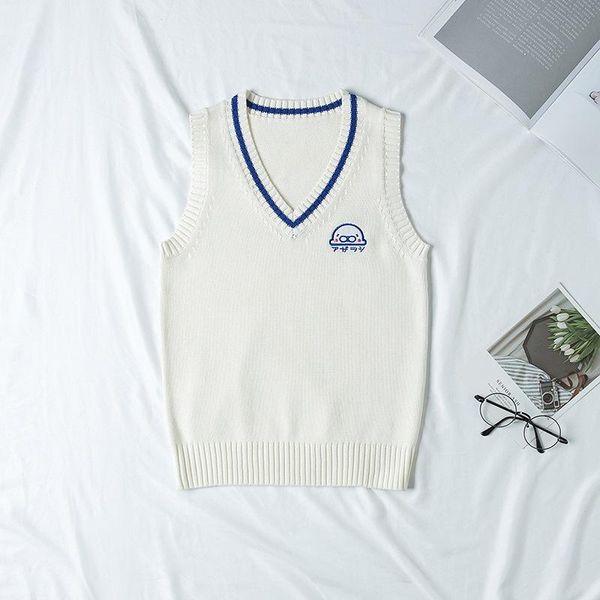 school dress jk uniform sweater vest sleeveless waistcoat for girls boys cosplay winter anime cute white blue knitting coat clothing sets
school dress jk uniform sweater vest sleeveless waistcoat for girls boys cosplay winter anime cute white blue knitting coat clothing sets