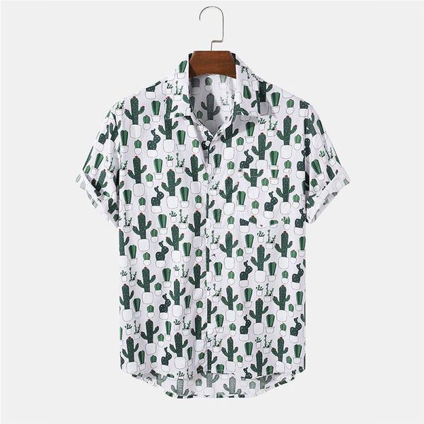 men's casual shirts fashion beach hawaiian print shirt cartoon style cactus short sleeve top, White;black
men's casual shirts fashion beach hawaiian print shirt cartoon style cactus short sleeve top, White;black