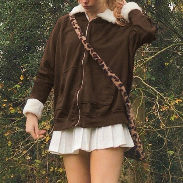 women's jackets vintage patchwork grunge brown zip up streetwear loose retro outfits y2k fairycore cute clothes, Black;brown
women's jackets vintage patchwork grunge brown zip up streetwear loose retro outfits y2k fairycore cute clothes, Black;brown