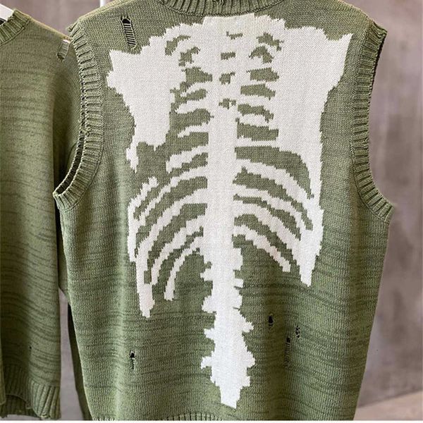 women's sweaters sleeveless loose kapital skeleton bone rib hole men woman crewneck knit sweater vest sweatshirts p60v, White;black
women's sweaters sleeveless loose kapital skeleton bone rib hole men woman crewneck knit sweater vest sweatshirts p60v, White;black