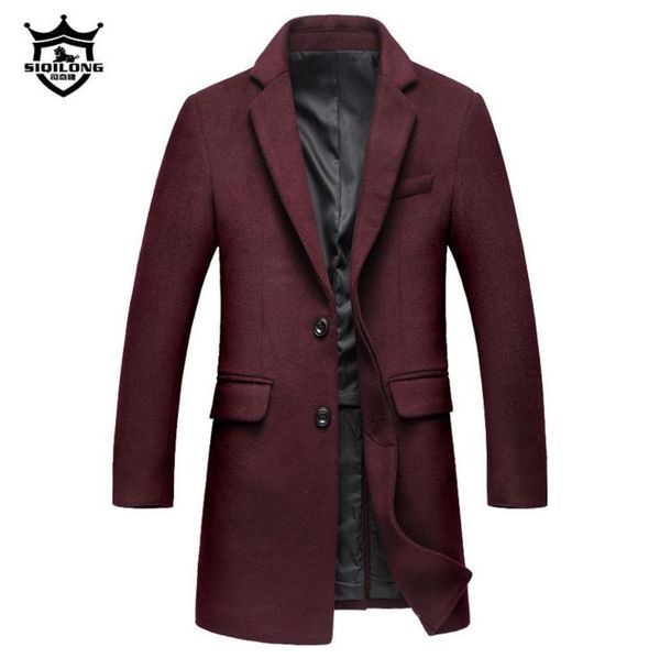 men's wool & blends winter coat men business casual middle-long trench turn-down collar fashion woolen clothing, Black
men's wool & blends winter coat men business casual middle-long trench turn-down collar fashion woolen clothing, Black
