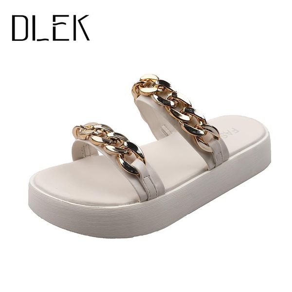 slippers dlek platform sandals women metal chain modern style female shoes comfortable slip-on women's wedges summer outdoor shoe, Black
slippers dlek platform sandals women metal chain modern style female shoes comfortable slip-on women's wedges summer outdoor shoe, Black