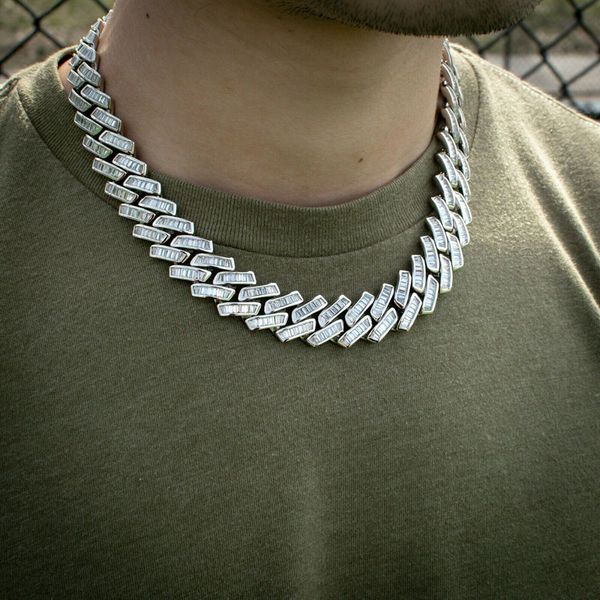 10mm diamond baguette cuban link chain &bracelet14k white gold real icy out cubic zirconia jewelry 16inch-22inch choker necklace, Silver
10mm diamond baguette cuban link chain &bracelet14k white gold real icy out cubic zirconia jewelry 16inch-22inch choker necklace, Silver