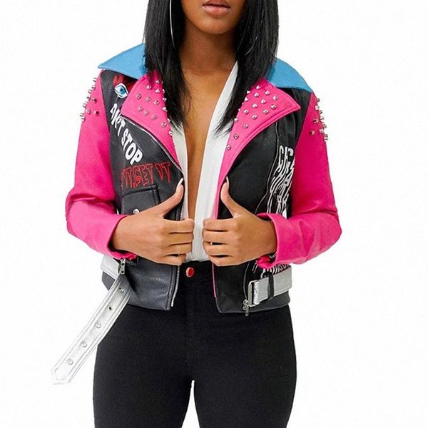 women's plus size jacket rivet zipper letter going out long sleeve shirt collar short fall summer blushing pink xl 3xl 4xl 5xl w9bv, Black
women's plus size jacket rivet zipper letter going out long sleeve shirt collar short fall summer blushing pink xl 3xl 4xl 5xl w9bv, Black