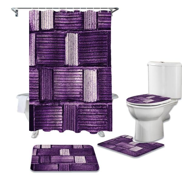 shower curtains purple brick mosaic texture bathroom curtain set bath mat sets with hooks non-slip pedestal rug toilet cover
shower curtains purple brick mosaic texture bathroom curtain set bath mat sets with hooks non-slip pedestal rug toilet cover