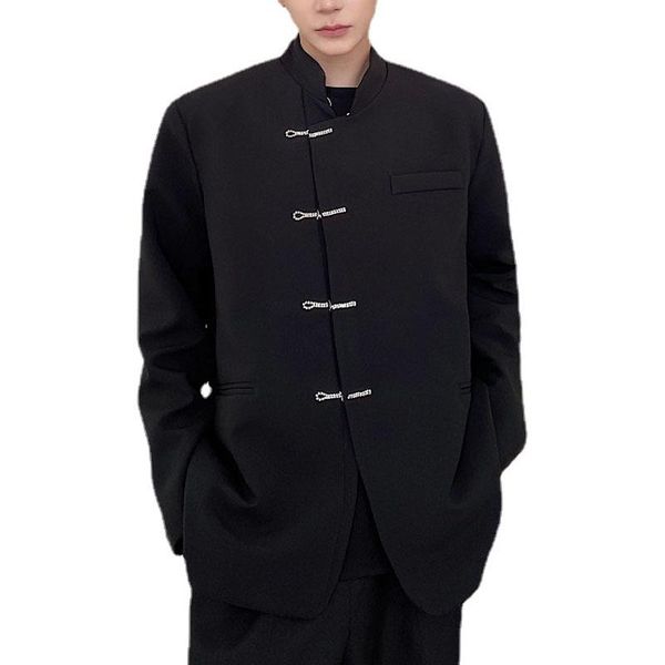 men's suits & blazers blazer men asymmetrical placket button stand collar vintage loose casual suit coat man harajuku streetwear jacket, White;black
men's suits & blazers blazer men asymmetrical placket button stand collar vintage loose casual suit coat man harajuku streetwear jacket, White;black